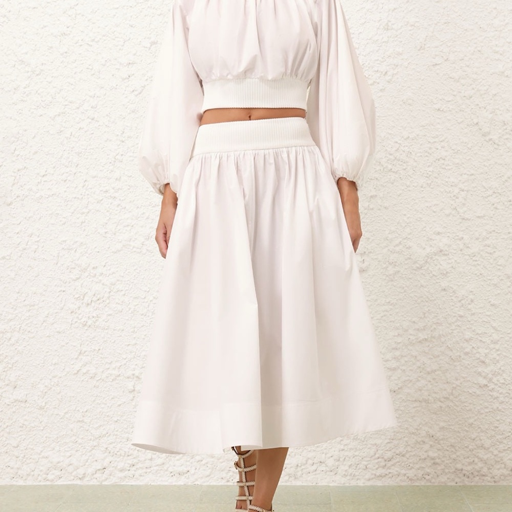 White Zimmerman Poplin Skirt Size Small/XS